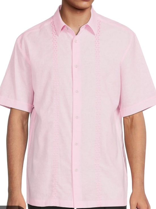 Cafe Luna Other - Cafe Luna Men’s Linen/Cotton Blend Button Down Shirt Size Large